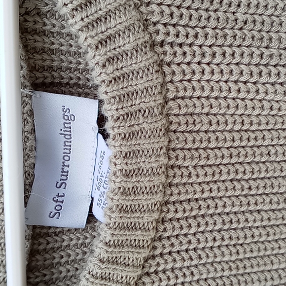 Soft Surroundings tan cotton sweater 🌷 - Picture 5 of 7